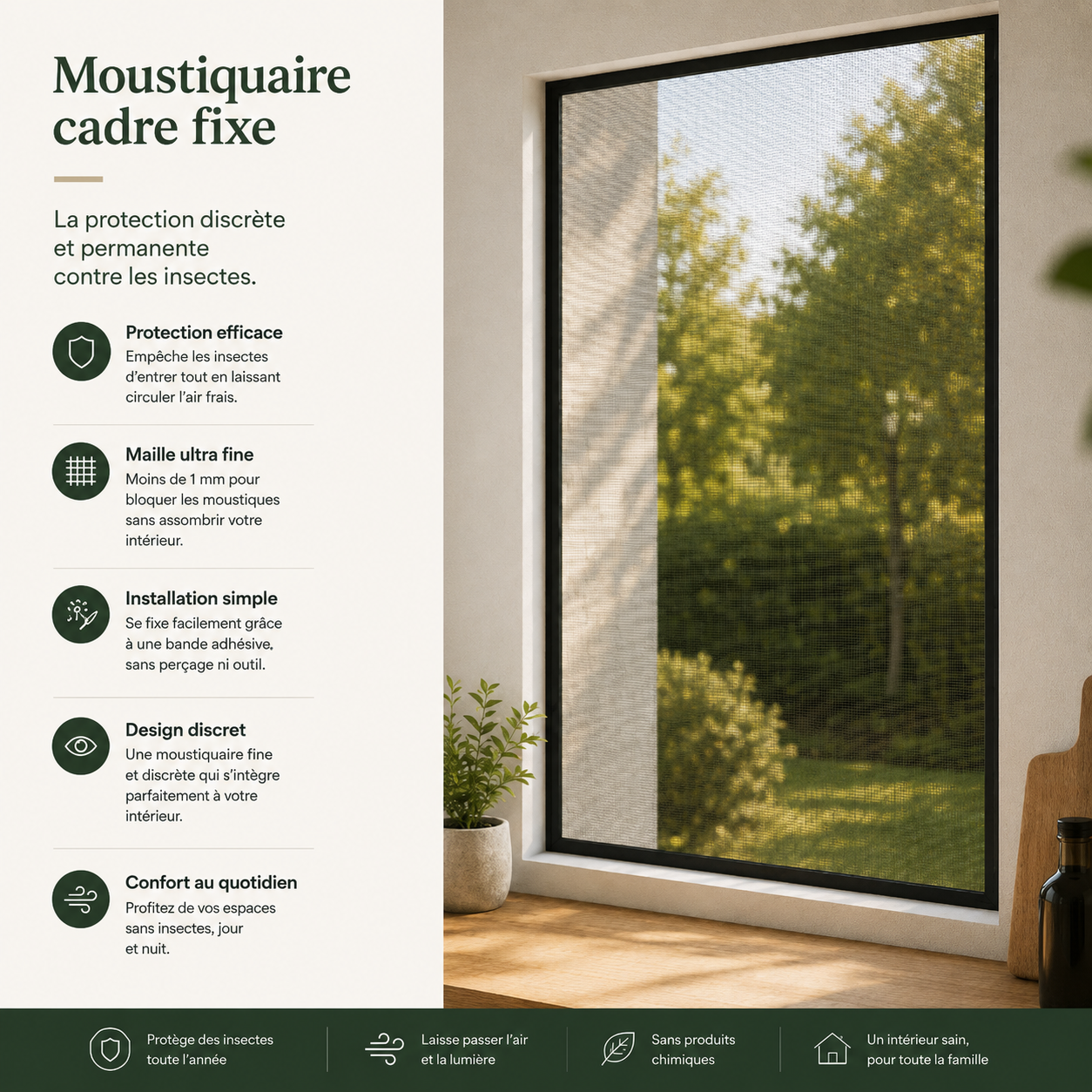 Moustiquaire Fenêtre Fixe