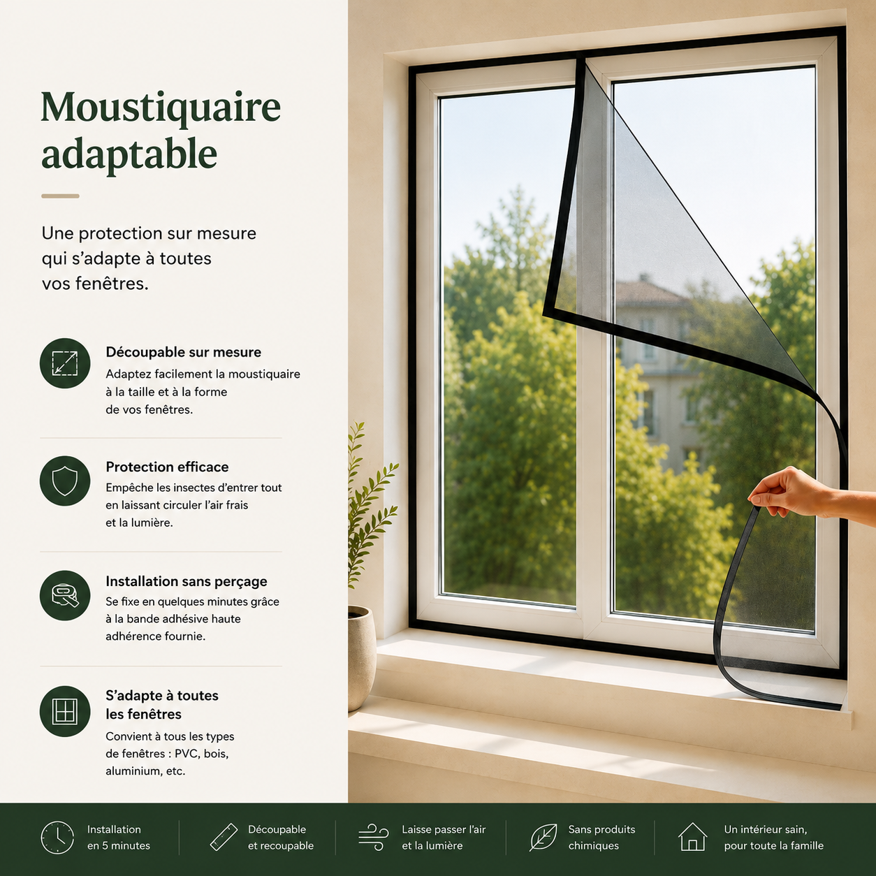 Moustiquaire Fenêtre Adaptable