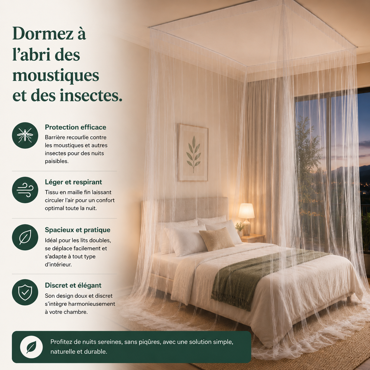 Moustiquaire de Lit Intégrale