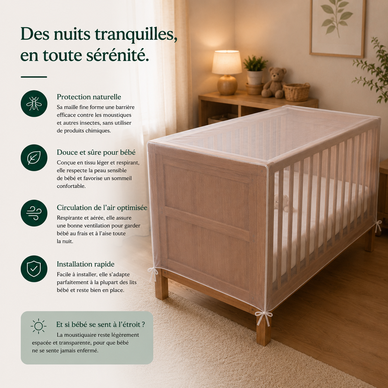 Moustiquaire Bébé Occultante