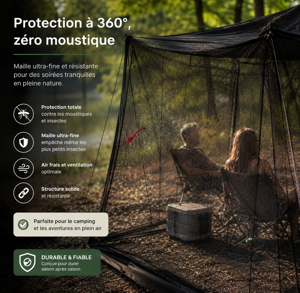 Grande Moustiquaire Camping 300x300x250cm