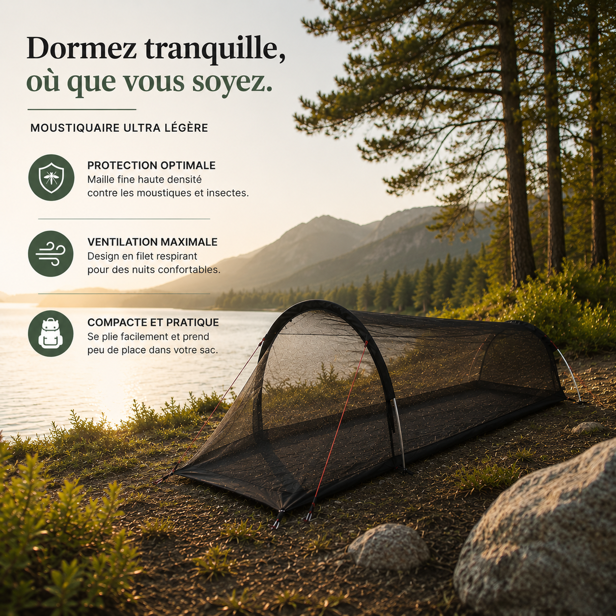 Moustiquaire Camping Premium
